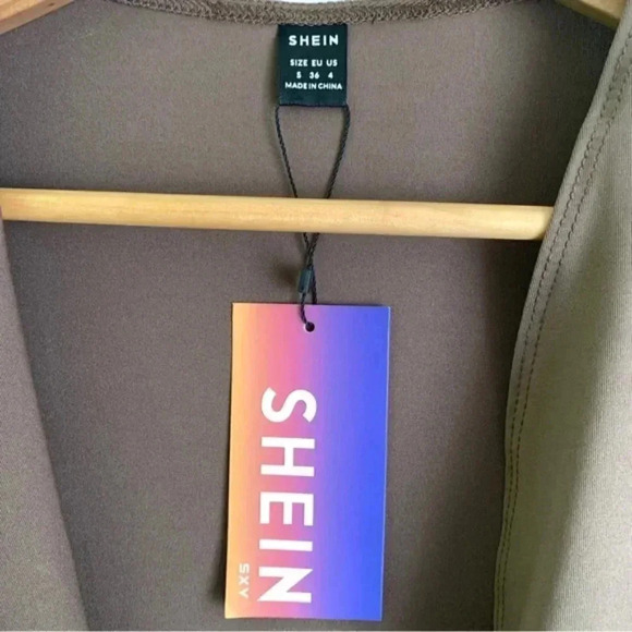 SHEIN SXY Plunging Neck Drawstring Front Bodycon Dress - Picture 6 of 7